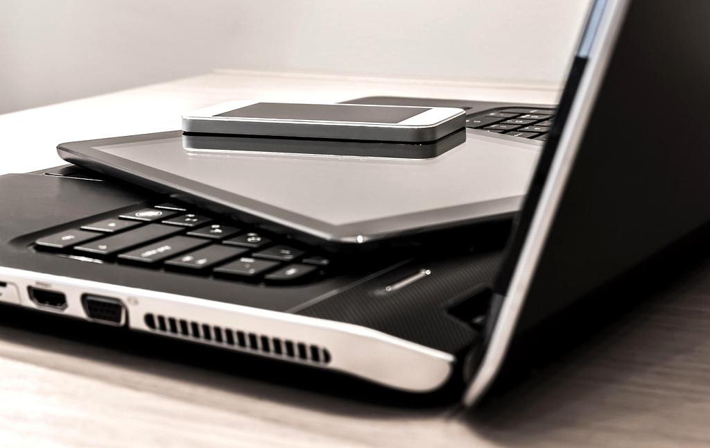 Futuristic computer technology and digital innovation landscape